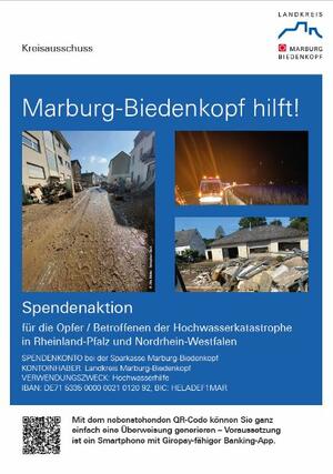 Bild vergrößern: Plakat Hochwasserhilfe Landkreis