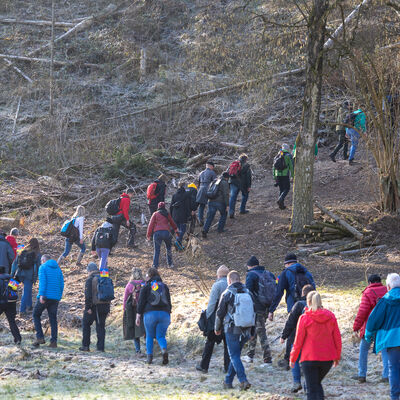 Bild vergr&ouml;&szlig;ern: Der erste Anstieg zum Wollenberg hinauf