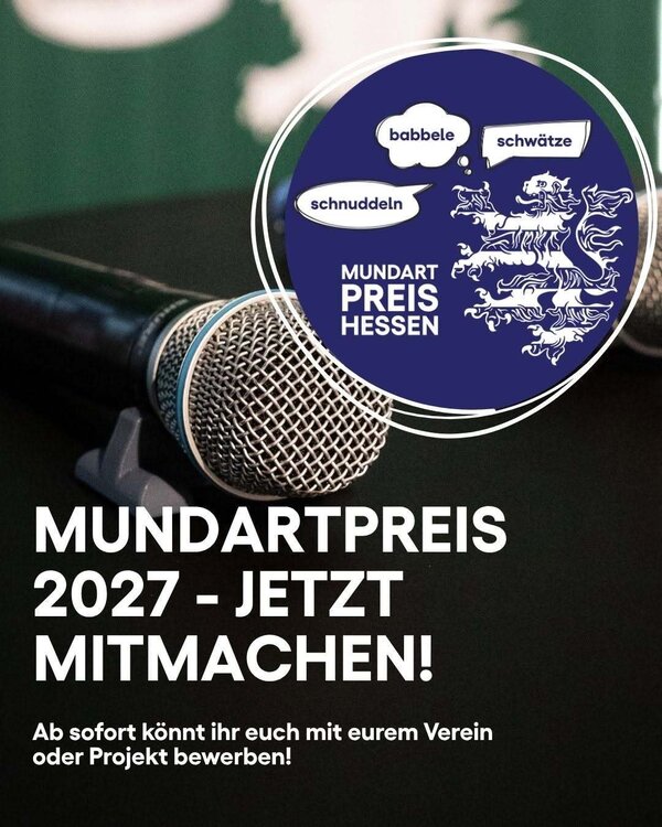 Bild vergr&ouml;&szlig;ern: Mundartpreis Aufruf Plakat