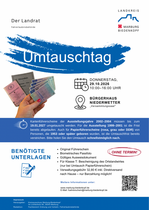 Bild vergr&ouml;&szlig;ern: Umtauschtag LK